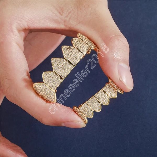 hip hop 18k gold plated teeth grillz fangs halloween costume personalized tooth decoration, Black
hip hop 18k gold plated teeth grillz fangs halloween costume personalized tooth decoration, Black