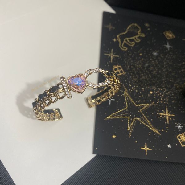 classic bangle cuff bracelet stamp women luxury designer letter bracelet crystal 18k gold plated wedding copper lovers gift not easy to chan, Black
classic bangle cuff bracelet stamp women luxury designer letter bracelet crystal 18k gold plated wedding copper lovers gift not easy to chan, Black