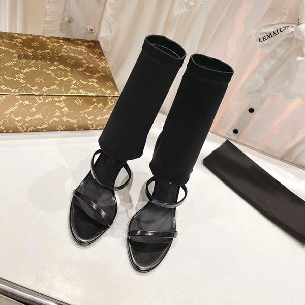 europe and the united states spike female sandals fashion fine elastic sleeve dewy original packaging, Black
europe and the united states spike female sandals fashion fine elastic sleeve dewy original packaging, Black