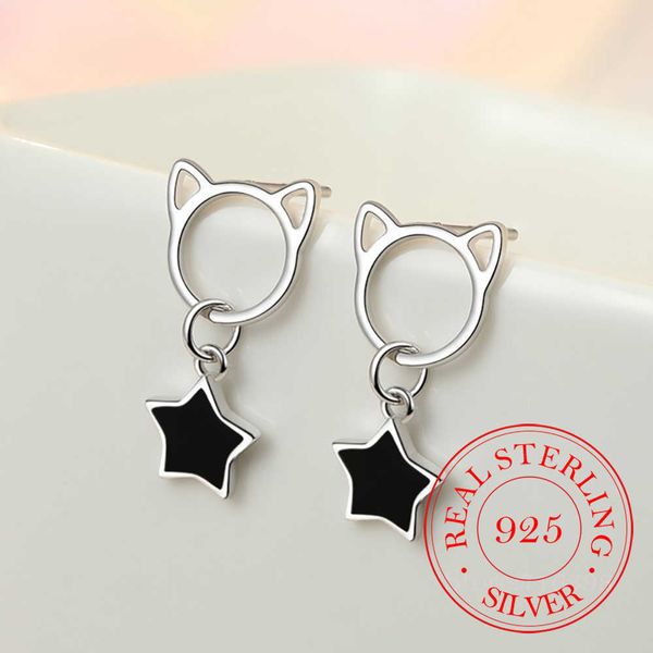 charm 925 sterling silver cute cat tassel star charm stud earrings for women girls elegant party jewelry prevent allergy aa230311, Golden
charm 925 sterling silver cute cat tassel star charm stud earrings for women girls elegant party jewelry prevent allergy aa230311, Golden