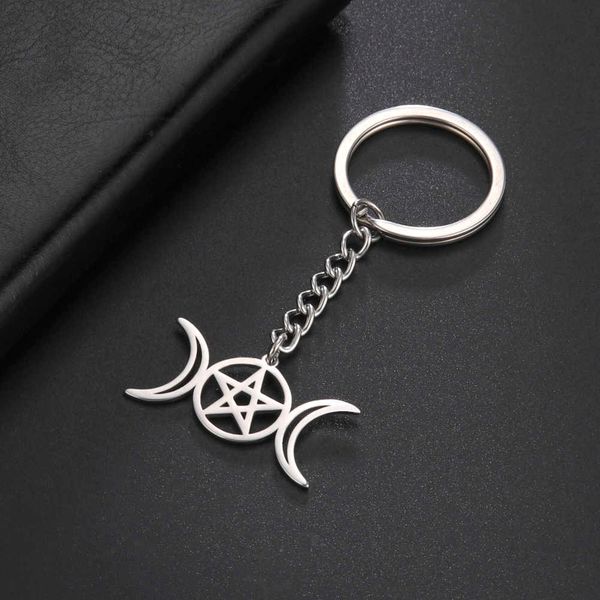 keychains teamer vintage goddess keychain stainless steel key chain wicca moon pentagram bag key accessories witch alet talisman keyring l23, Silver
keychains teamer vintage goddess keychain stainless steel key chain wicca moon pentagram bag key accessories witch alet talisman keyring l23, Silver