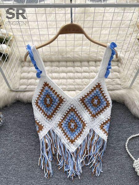 women s tanks camis singreiny knitted tassel camisole bohemian women strap backless plaid fashion y2k vacation ladies casual summer 230314, White
women s tanks camis singreiny knitted tassel camisole bohemian women strap backless plaid fashion y2k vacation ladies casual summer 230314, White