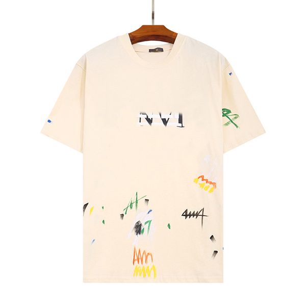 mens designer casual t shirt casual man womens tees hand-painted ink splash graffiti letters loose short-sleeved round neck clothes, White;black
mens designer casual t shirt casual man womens tees hand-painted ink splash graffiti letters loose short-sleeved round neck clothes, White;black