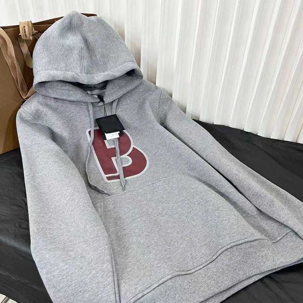 correct version of b burbry luxury designer new print loose hooded sweater casual versatile long sleeve men's and women's same top, Black
correct version of b burbry luxury designer new print loose hooded sweater casual versatile long sleeve men's and women's same top, Black