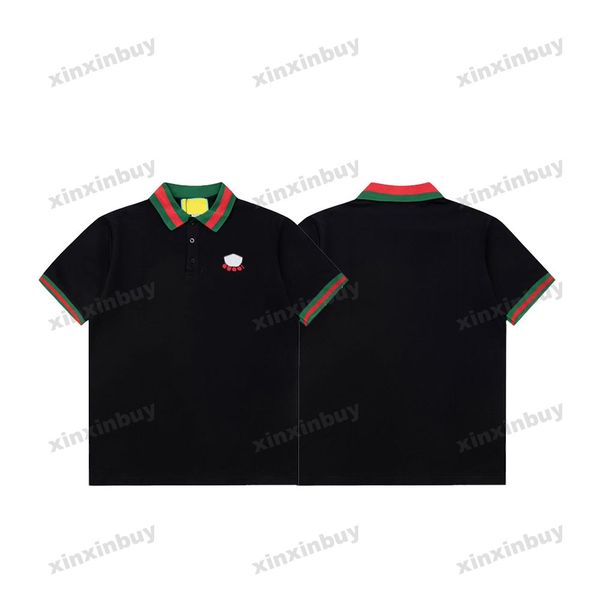 xinxinbuy men designer tee t shirt 23ss color strip collar letter embroidery short sleeve cotton women black white red xs-2xl, Black;brown
xinxinbuy men designer tee t shirt 23ss color strip collar letter embroidery short sleeve cotton women black white red xs-2xl, Black;brown