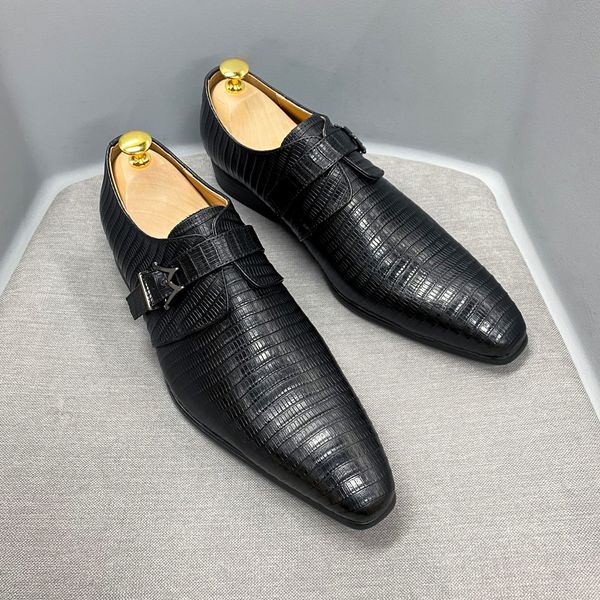 fashion mens oxford shoes luxury genuine leather dress office business wedding burgundy black buckle pointed loafer shoes men, Black;white
fashion mens oxford shoes luxury genuine leather dress office business wedding burgundy black buckle pointed loafer shoes men, Black;white