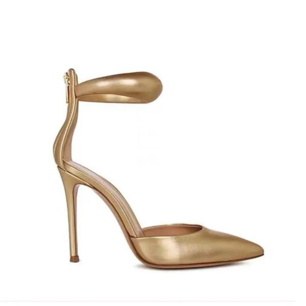 2023gianvito rossi stiletto pumps evening shoes back zipper sandal stiletto genuine leather 105mm pumps ankle strap super high women's, Black
2023gianvito rossi stiletto pumps evening shoes back zipper sandal stiletto genuine leather 105mm pumps ankle strap super high women's, Black