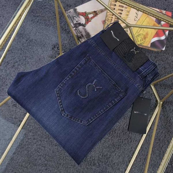 men's slp jeans designer casual pants luxury embossed lettering wash pants trend straight leg zipper access control business navy jeans, Blue
men's slp jeans designer casual pants luxury embossed lettering wash pants trend straight leg zipper access control business navy jeans, Blue