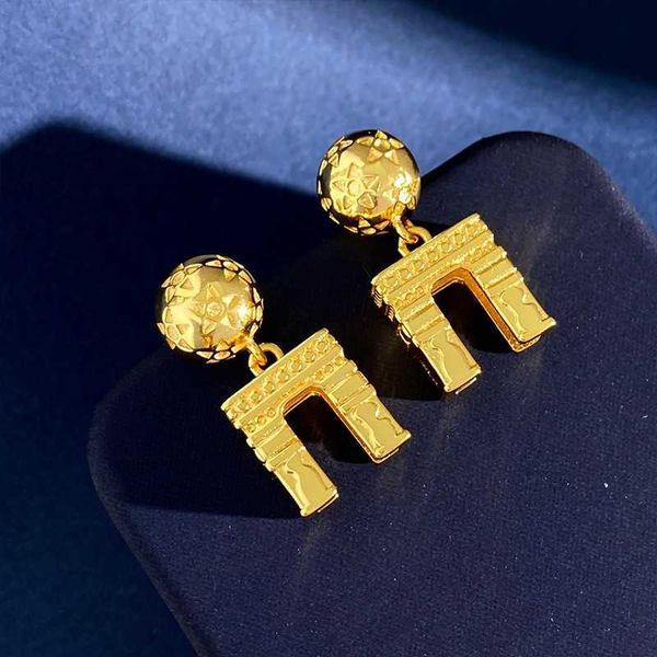 earring family personality five-pointed star half round ball metal arc de city arch pendant ear studs fashion brand earrings female, Golden
earring family personality five-pointed star half round ball metal arc de city arch pendant ear studs fashion brand earrings female, Golden