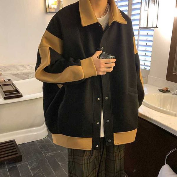 men's tracksuits hiphop trench coat autumn and winter short large woolen coat loose american jacket, Gray
men's tracksuits hiphop trench coat autumn and winter short large woolen coat loose american jacket, Gray