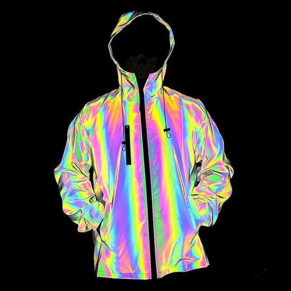 men's tracksuits autumn and winter new colorful reflective jacket men's colorful laser large hooded jacket, Gray
men's tracksuits autumn and winter new colorful reflective jacket men's colorful laser large hooded jacket, Gray