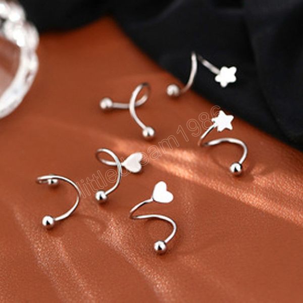 2pcs s shape hoop earrings for women nose ring heart star real piercing surgical steel bar ear cartilage tragus helix jewelry, Slivery;golden
2pcs s shape hoop earrings for women nose ring heart star real piercing surgical steel bar ear cartilage tragus helix jewelry, Slivery;golden