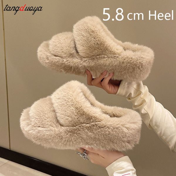 slippers furry platform slippers women's shoes sandals plush slippers women's autumn and winter outer wear thick bottom home cute, Black
slippers furry platform slippers women's shoes sandals plush slippers women's autumn and winter outer wear thick bottom home cute, Black
