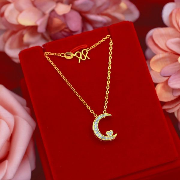 women pendant chain moon shaped perfect fashion 18k yellow gold filled classic lady girls pretty jewelry gift, Silver
women pendant chain moon shaped perfect fashion 18k yellow gold filled classic lady girls pretty jewelry gift, Silver