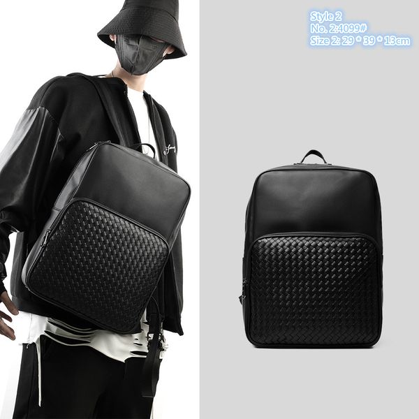 Factory wholesale men shoulder bag 2 styles hand-woven fashion backpack outdoor sports and leisure travel leather backpacks street trend plaid handbag, Embossed weave-4098#-style 1
Factory wholesale men shoulder bag 2 styles hand-woven fashion backpack outdoor sports and leisure travel leather backpacks street trend plaid handbag, Embossed weave-4098#-style 1