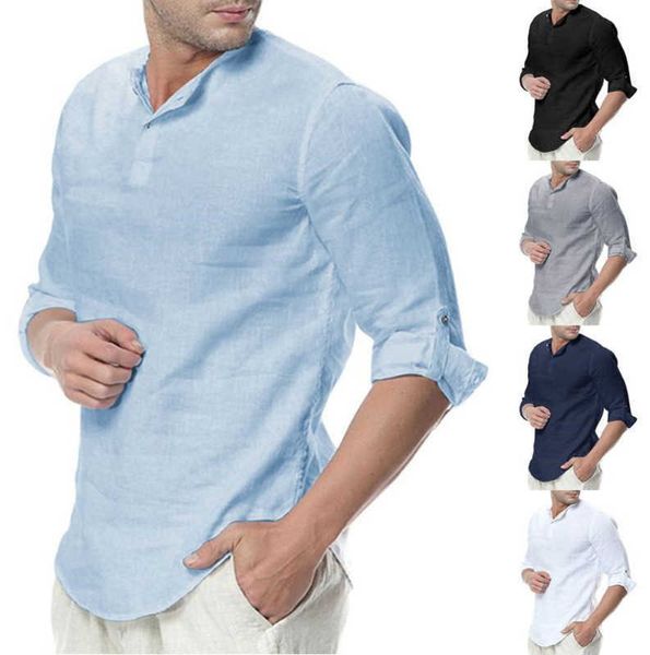 2020 mens cotton linen henley shirt 3/4 sleeve shirt casual breathable shirts fashion summer beach, White;black
2020 mens cotton linen henley shirt 3/4 sleeve shirt casual breathable shirts fashion summer beach, White;black