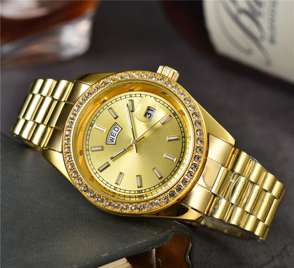 watches wristwatches full wrist male crystal style 40 mm date week luxury steel metal band quartz clock x295, Silver
watches wristwatches full wrist male crystal style 40 mm date week luxury steel metal band quartz clock x295, Silver