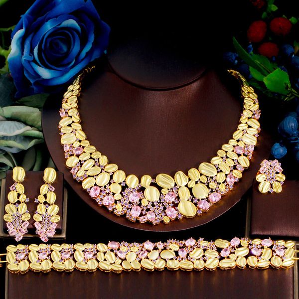 wedding jewelry sets threegraces 4pcs luxury pink purple cubic zirconia nigerian dubai bridal party necklace set for women bride t719 230313, Slivery;golden
wedding jewelry sets threegraces 4pcs luxury pink purple cubic zirconia nigerian dubai bridal party necklace set for women bride t719 230313, Slivery;golden