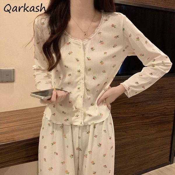 women's sleepwear pajama sets women autumn daily sleepwear home soft floral ins korean fashion sweet girls lovely students o-neck casua, Black;red
women's sleepwear pajama sets women autumn daily sleepwear home soft floral ins korean fashion sweet girls lovely students o-neck casua, Black;red