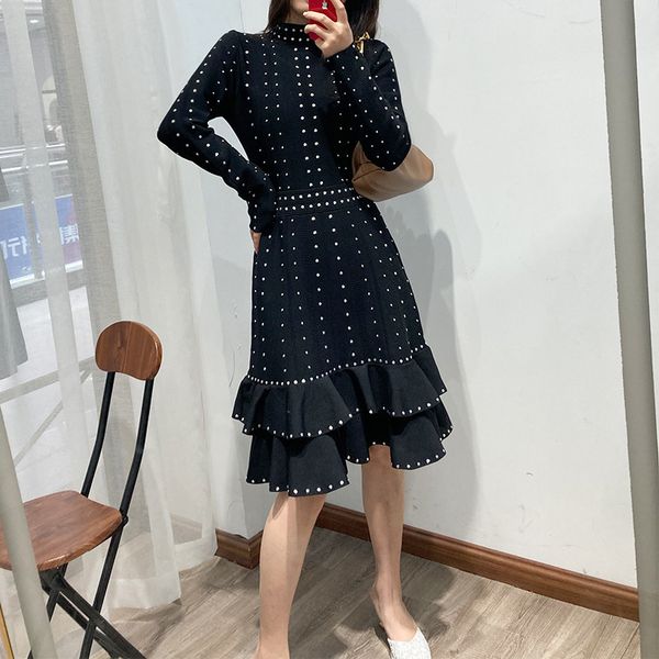 party dresses crystal beading knitted fahion women long dress full sleeves luxury ruffles layers lady formal party winter dresses clothing 2, White;black
party dresses crystal beading knitted fahion women long dress full sleeves luxury ruffles layers lady formal party winter dresses clothing 2, White;black