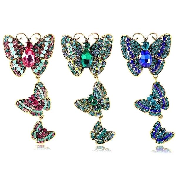 large rhinestone butterfly brooches for women vintage crystal insects pendant tassel pins hijab scarf pins backpacks brooches, Gray
large rhinestone butterfly brooches for women vintage crystal insects pendant tassel pins hijab scarf pins backpacks brooches, Gray