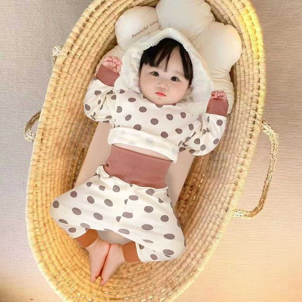 clothing sets infant high waisted trousers suits baby home clothes dot full printed long-sleeved 0-3year pajamas two pieces l230314, White
clothing sets infant high waisted trousers suits baby home clothes dot full printed long-sleeved 0-3year pajamas two pieces l230314, White