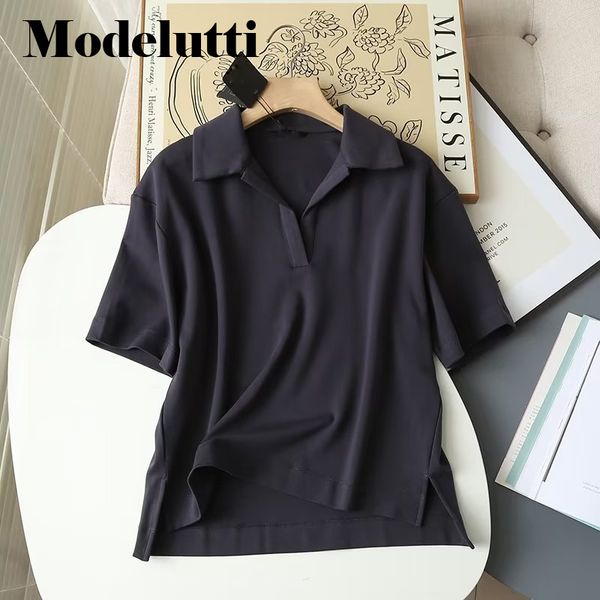 women's t-shirt modelutti spring summer fashion women short sleeve polo t-shirt casual solid simple casual short female chic 230314, White
women's t-shirt modelutti spring summer fashion women short sleeve polo t-shirt casual solid simple casual short female chic 230314, White