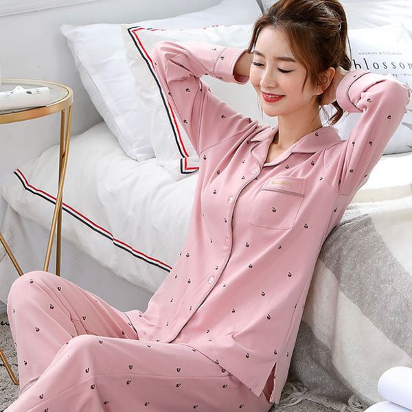 women's sleepwear autumn long sleeved women pajamas set fashion lovely print homewear leisure clothes women long pant pyjamas sets nigh, Black;red
women's sleepwear autumn long sleeved women pajamas set fashion lovely print homewear leisure clothes women long pant pyjamas sets nigh, Black;red
