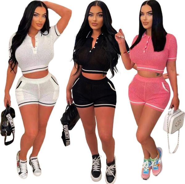 women's tracksuits 2023 summer fashion knitting splicing lapel casual suit short-sleeved shorts women's suit, Gray
women's tracksuits 2023 summer fashion knitting splicing lapel casual suit short-sleeved shorts women's suit, Gray