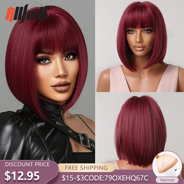 synthetic wigs short wine red syntnetic straight hair wig with bangs bob for black women afro cosplay party heat resistant 230314
synthetic wigs short wine red syntnetic straight hair wig with bangs bob for black women afro cosplay party heat resistant 230314