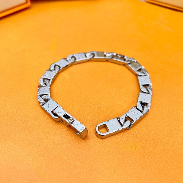 with box chain europe america fashion style men sliver tied up bracelet metal wrought into interlocking nameplates with engraved lettering f, Black
with box chain europe america fashion style men sliver tied up bracelet metal wrought into interlocking nameplates with engraved lettering f, Black