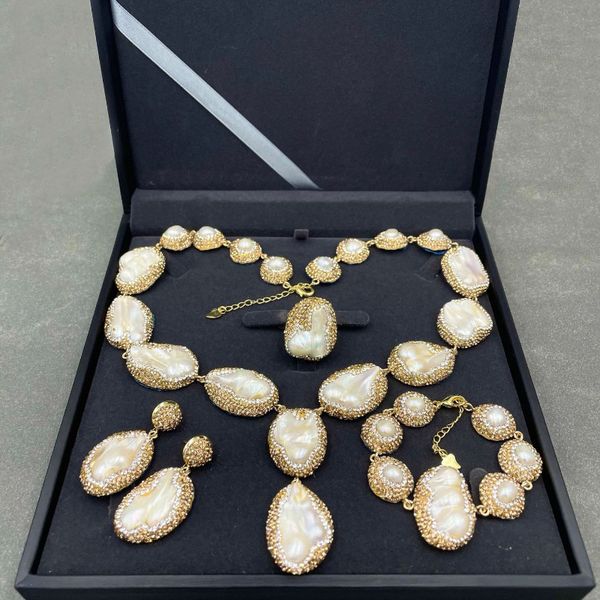 wedding jewelry sets barlock profiled freshwater pearl necklace fashion high end handmade s wedding banquet jewelry sets for women 230313, Slivery;golden
wedding jewelry sets barlock profiled freshwater pearl necklace fashion high end handmade s wedding banquet jewelry sets for women 230313, Slivery;golden