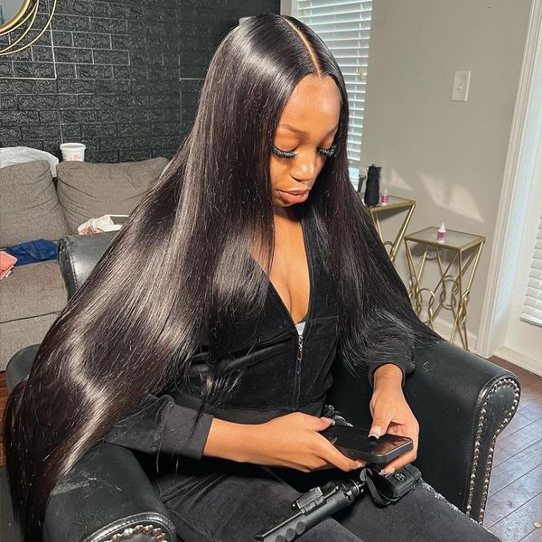 synthetic wigs 30 inch straight lace front for women 13x4 bone human hair brazilian transparent pre plucked frontal 230314, Black
synthetic wigs 30 inch straight lace front for women 13x4 bone human hair brazilian transparent pre plucked frontal 230314, Black