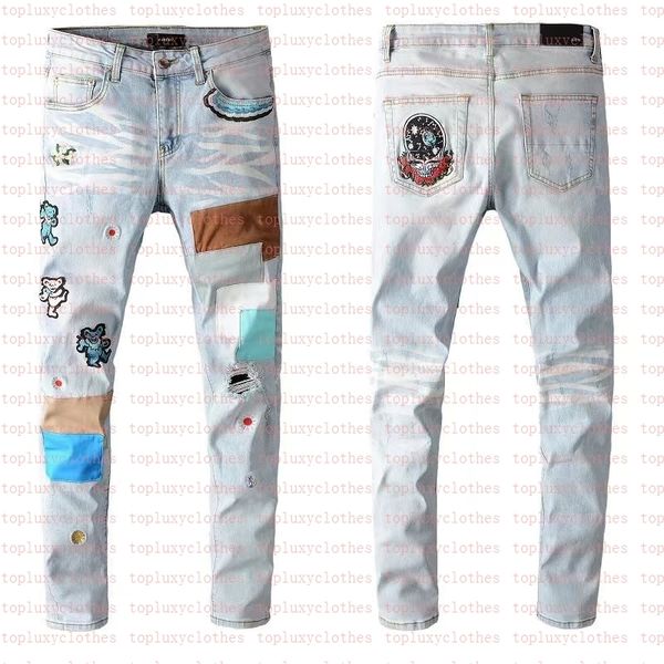european men's jeans jean broken hombre letter star designers men embroidery patchwork ripped for trend brand motorcycle pant fashion s, Blue
european men's jeans jean broken hombre letter star designers men embroidery patchwork ripped for trend brand motorcycle pant fashion s, Blue