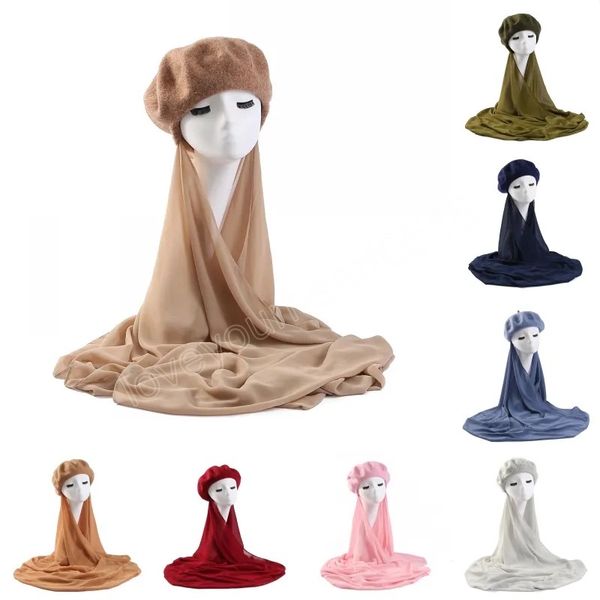one-piece beret cap chiffon long scarf wrap turban fashion womens daily convenient hijabs hats headwear, Blue;gray
one-piece beret cap chiffon long scarf wrap turban fashion womens daily convenient hijabs hats headwear, Blue;gray