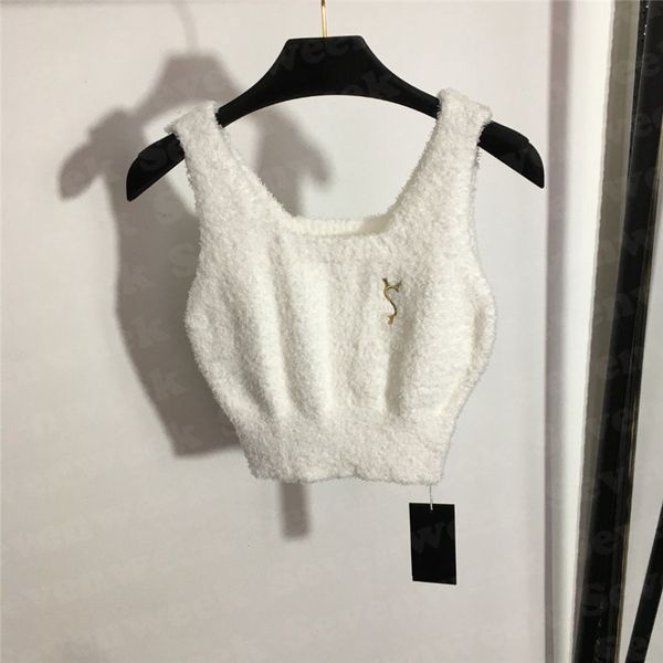 embroidered letter plush tank womens knitted sling vest fashion summer knitting t shirts pullover, White
embroidered letter plush tank womens knitted sling vest fashion summer knitting t shirts pullover, White