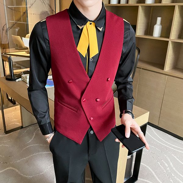 mens vests fashion mens double breasted gentleman dress casual vest fashion nightclub bartender work clothes v neck vest jacket 230313, Black;white
mens vests fashion mens double breasted gentleman dress casual vest fashion nightclub bartender work clothes v neck vest jacket 230313, Black;white