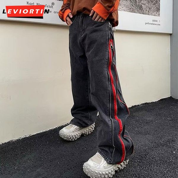 mens jeans high street ribbon double zipper edge baggy jeans pants men harajuku streetwear wide leg loose harem denim trousers for man y2k 2, Blue
mens jeans high street ribbon double zipper edge baggy jeans pants men harajuku streetwear wide leg loose harem denim trousers for man y2k 2, Blue