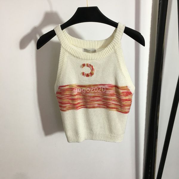 women's t-shirt designer 23ss women t shirt vest knits tee with letter pattern halter crop runway high end custom luxury brand stretch, White
women's t-shirt designer 23ss women t shirt vest knits tee with letter pattern halter crop runway high end custom luxury brand stretch, White