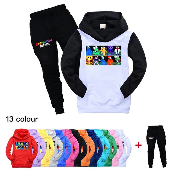 2 pcs clothing sets rainbow friends boys and girls pocket hooded sweater trousers children's sports casual suit - 197, White
2 pcs clothing sets rainbow friends boys and girls pocket hooded sweater trousers children's sports casual suit - 197, White