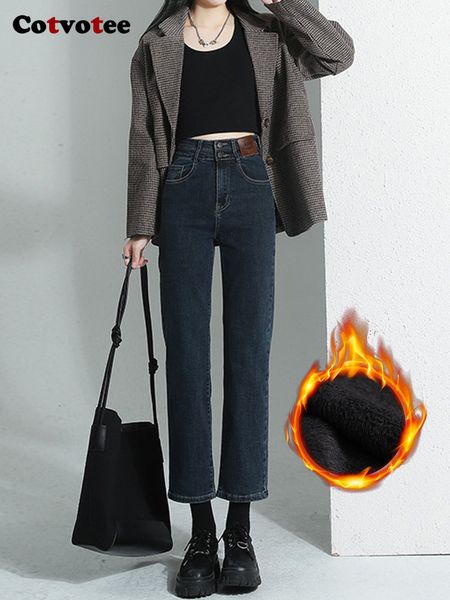 women's jeans cotvotee fleece jeans for woman 2 button high waisted jeans winter jeans woman straight vintage denim slim mom jeans blac, Blue
women's jeans cotvotee fleece jeans for woman 2 button high waisted jeans winter jeans woman straight vintage denim slim mom jeans blac, Blue