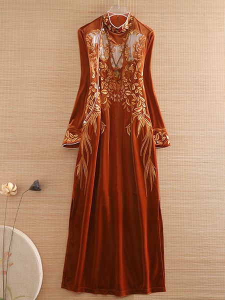 party dresses designer autumn winter velvet dress women long sleeve embroidery elegant vintage ladies fashion party 230314, White;black
party dresses designer autumn winter velvet dress women long sleeve embroidery elegant vintage ladies fashion party 230314, White;black