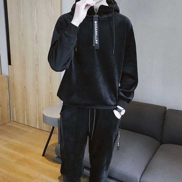23new men's tracksuits winter men velour fashion korea gold velvet track suit male hoodie pants jogger set jogging outfit zc16, Gray
23new men's tracksuits winter men velour fashion korea gold velvet track suit male hoodie pants jogger set jogging outfit zc16, Gray