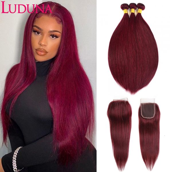 hair pieces luduna burgundy 99j human bundles with closure brazilian straight red colored 3 4 4x4 lace 230314, Black;brown
hair pieces luduna burgundy 99j human bundles with closure brazilian straight red colored 3 4 4x4 lace 230314, Black;brown