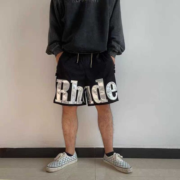 pjz4 men's and women's high street shorts fashion brand rhude the right version of summer mesh breathable basketball embroidered, White;black
pjz4 men's and women's high street shorts fashion brand rhude the right version of summer mesh breathable basketball embroidered, White;black
