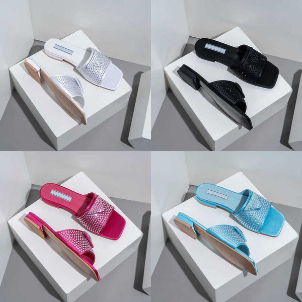 2023 women summer slippers sandals luxury sandals slides shoes rhinestone diamond ladies flip flops leather flats p triangle mark sandles pa, Black
2023 women summer slippers sandals luxury sandals slides shoes rhinestone diamond ladies flip flops leather flats p triangle mark sandles pa, Black