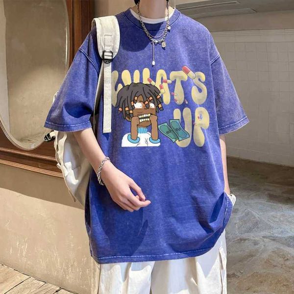 men's t-shirts short sleeve t-shirt men's summer half sleeve summer loose american men's fashion brand 2023 high street, White;black
men's t-shirts short sleeve t-shirt men's summer half sleeve summer loose american men's fashion brand 2023 high street, White;black