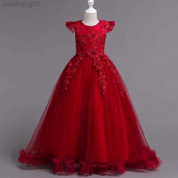 girl's dresses 4-15 years kids dress flower long lace elegant teenagers ball gowns dresses girl party evening bridesmaid princess cloth, Red;yellow
girl's dresses 4-15 years kids dress flower long lace elegant teenagers ball gowns dresses girl party evening bridesmaid princess cloth, Red;yellow