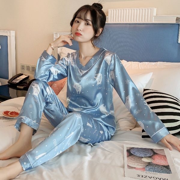 women's sleepwear long sleeve silk pajamas sets for women autumn satin sleepwear pyjamas nightwear set young girl pijama set femme v-ne, Black;red
women's sleepwear long sleeve silk pajamas sets for women autumn satin sleepwear pyjamas nightwear set young girl pijama set femme v-ne, Black;red