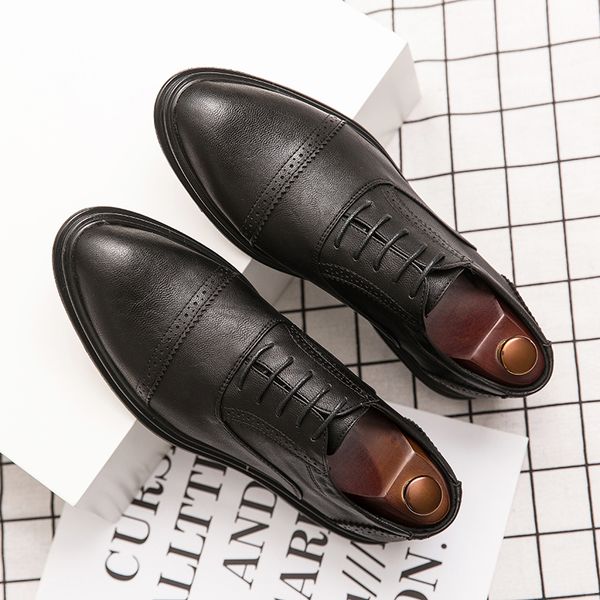 2023 new men dress shoes leather shoes fashion derby shoes classic casual business wedding footwear brown italy male formal shoe, Black
2023 new men dress shoes leather shoes fashion derby shoes classic casual business wedding footwear brown italy male formal shoe, Black